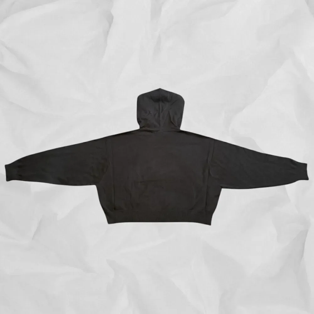 Chaser Licorice Black Cropped Studded Hoodie Rhinestone XS NWT - Picture 2 of 9